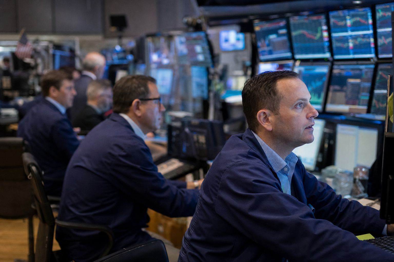 Photograph of a financials setting illustrating the <a href=