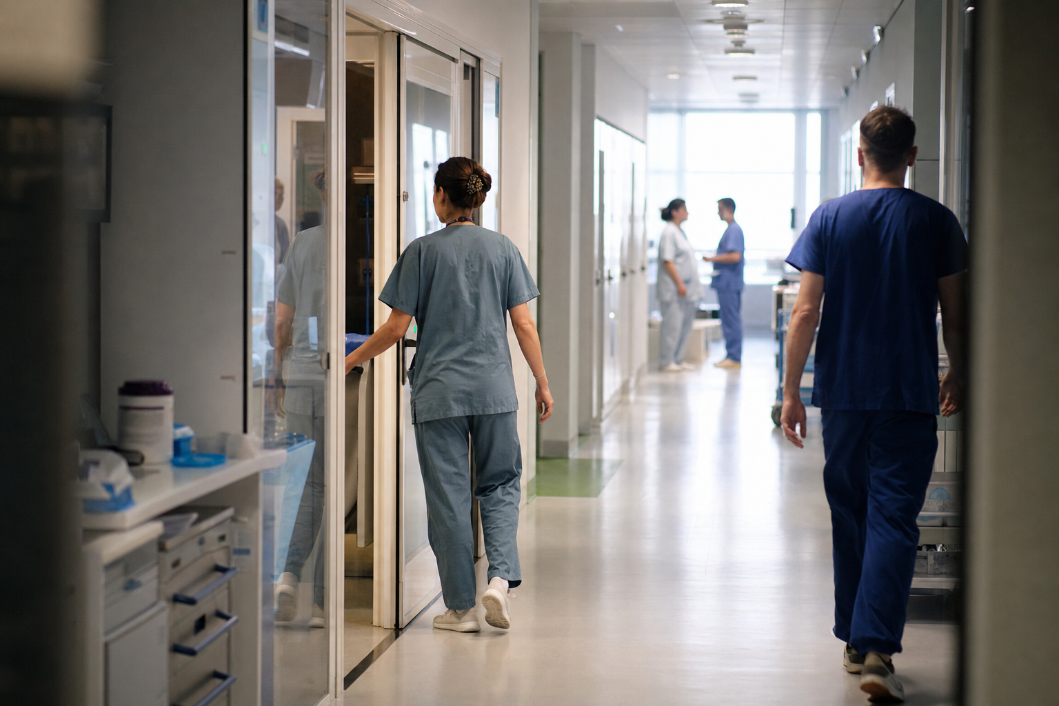 Photograph of a healthcare setting illustrating the GLAUKOS Corp story