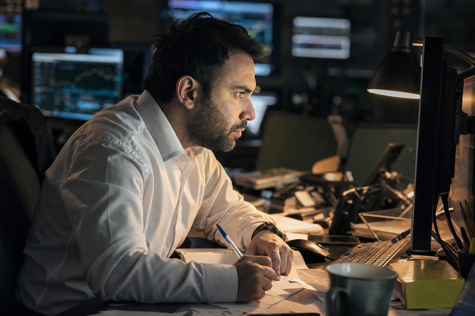 Photograph from the markets sector illustrating the HSBC insider-trading story