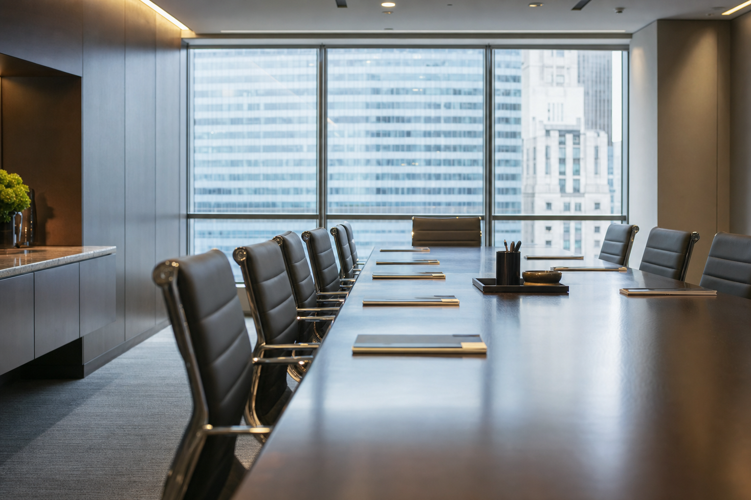 Photographie d'un quartier financier et d'une salle de marche illustrant le sujet sur Innovotech Inc.