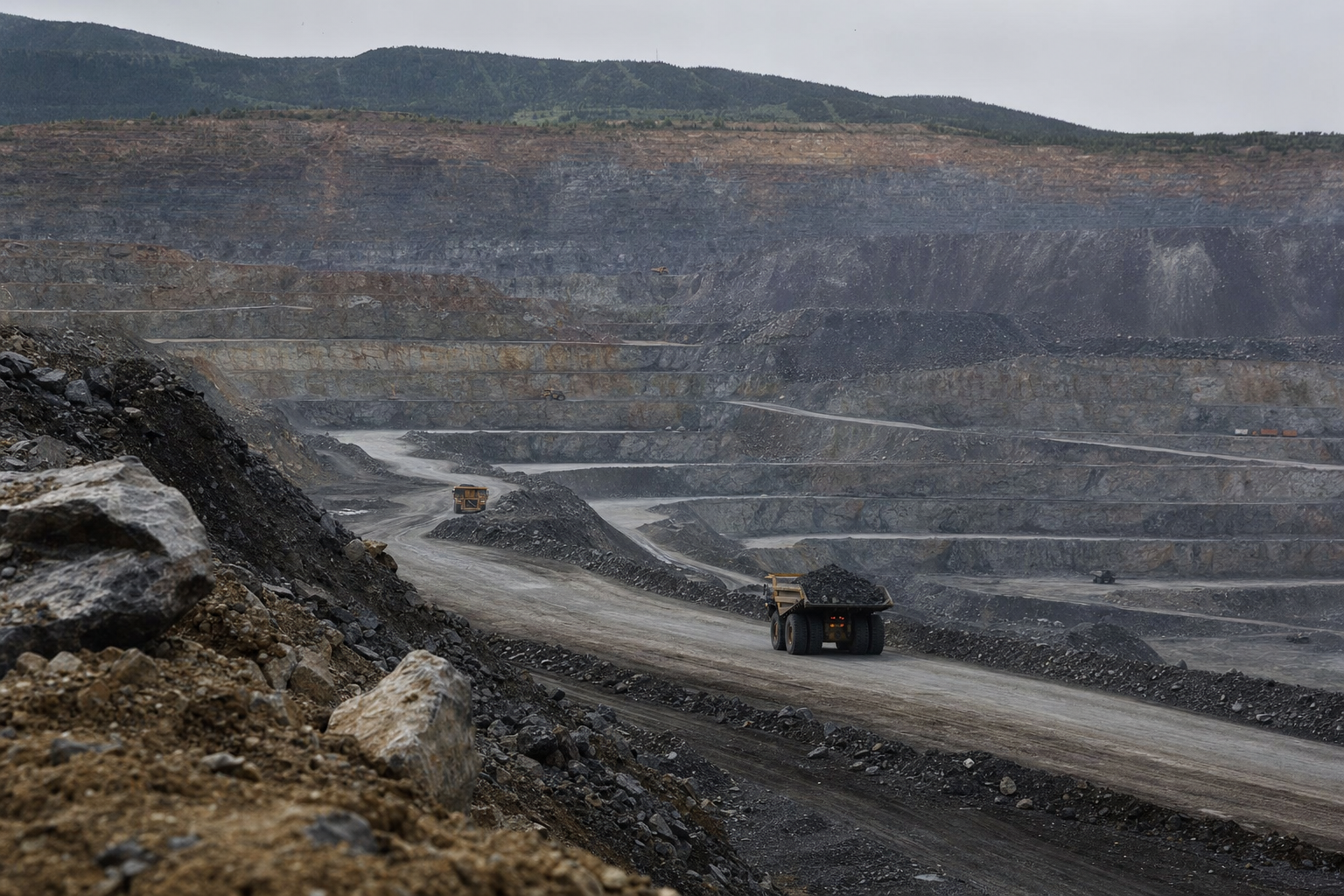 Photograph of a materials setting illustrating the Kinross Gold Corporation story