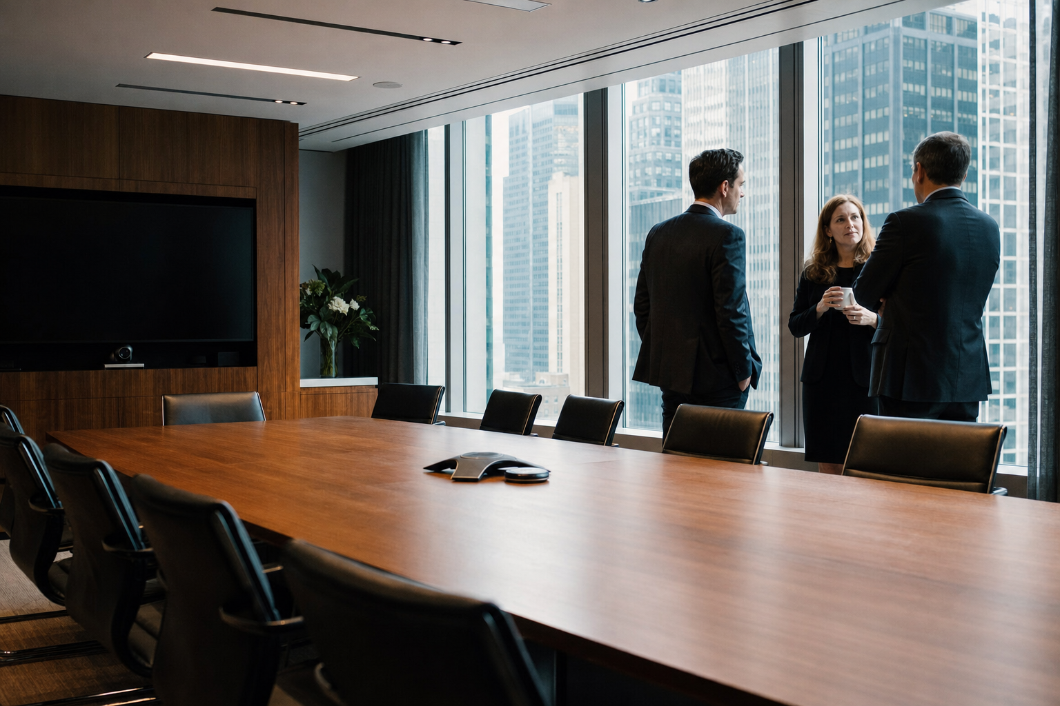 Photographie d'un quartier financier et d'une salle de marche illustrant le sujet sur Mazda