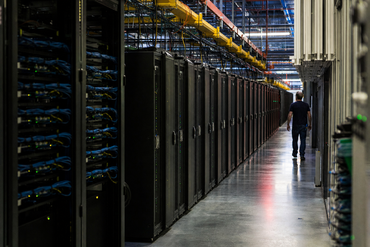 Photograph of a technology setting illustrating the OVH GROUPE story