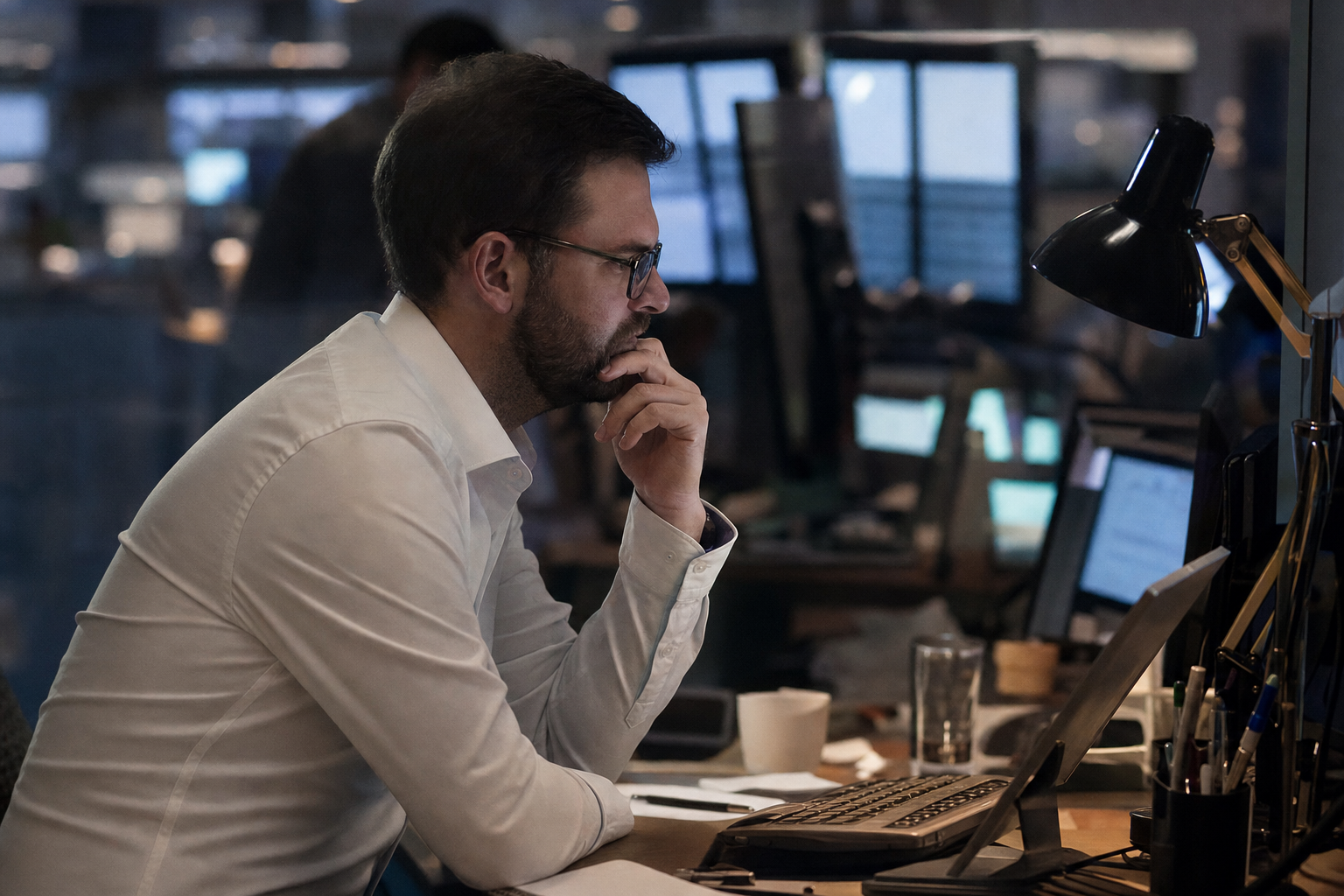 Photographie d'un quartier financier et d'une salle de marche illustrant le sujet sur Vizsla Silver Corp.