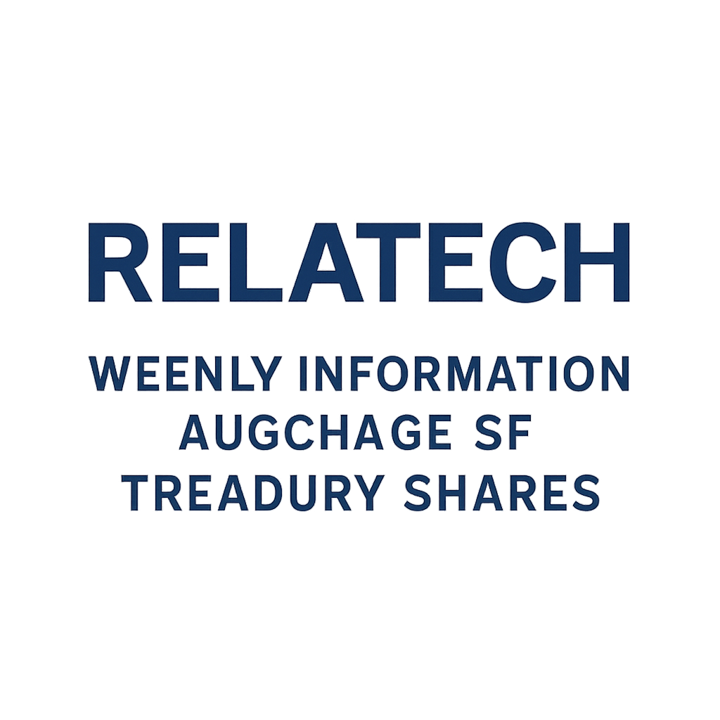 Relatech Weekly Information Purchase of Treasury Shares